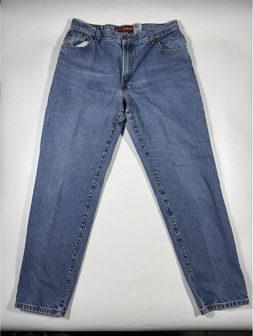 Levis 550 Classic Relaxed Fit Tapered Leg Jeans Medium Wash Blue 16 MIS L 31”